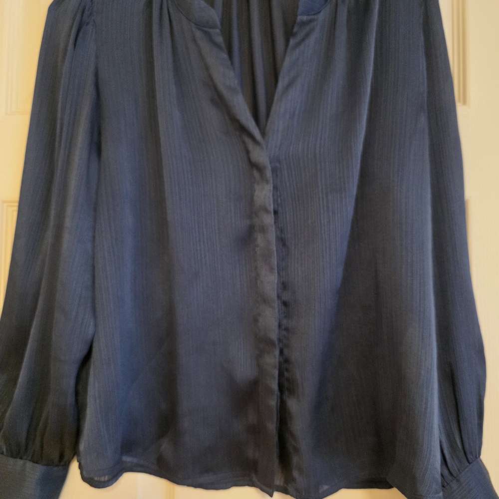 Elegant Navy Blue Women's Top